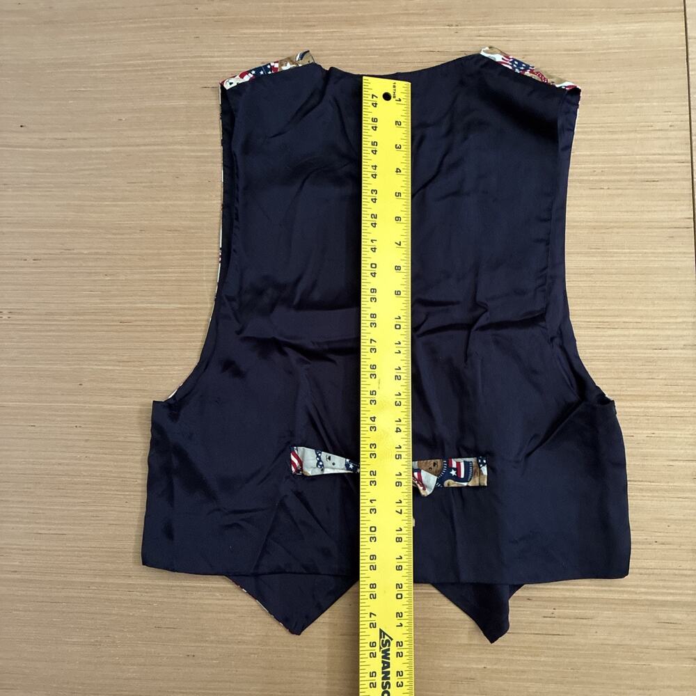 JLN USA Women's Size L Bear Button VTG Vest Americana July 4th Made In USA - Picture 5 of 15